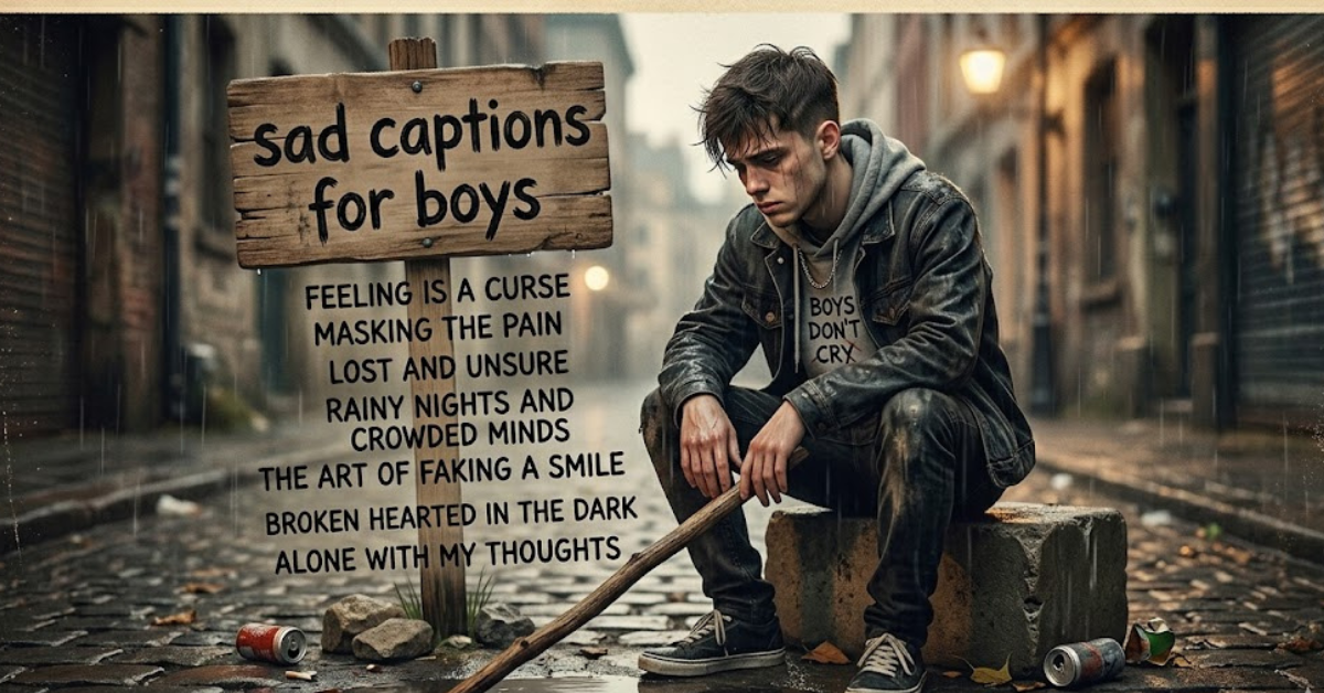 Sad Captions for Boys: Deep & Relatable Lines