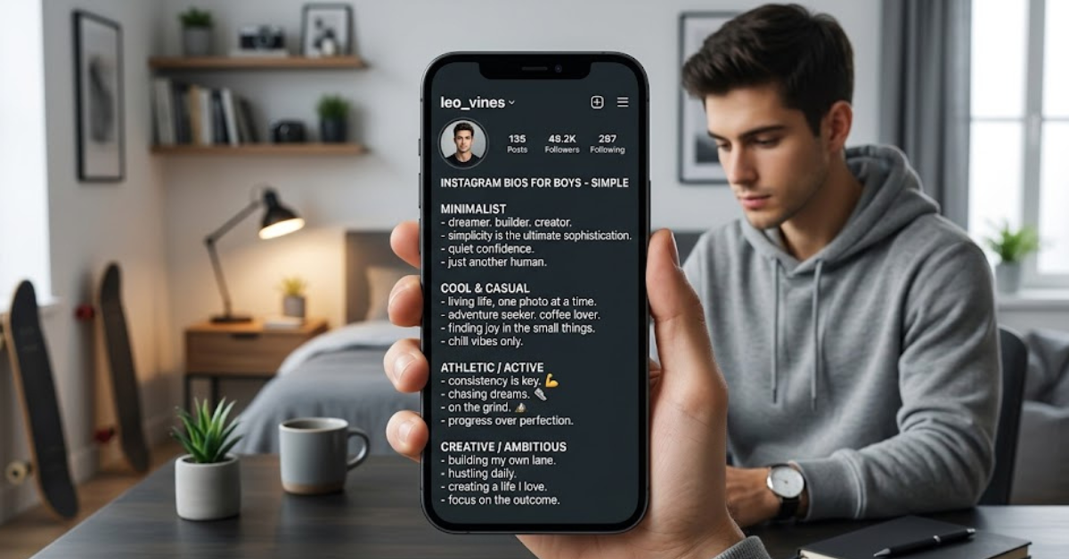 Best Instagram Bio for Boys Simple Ideas