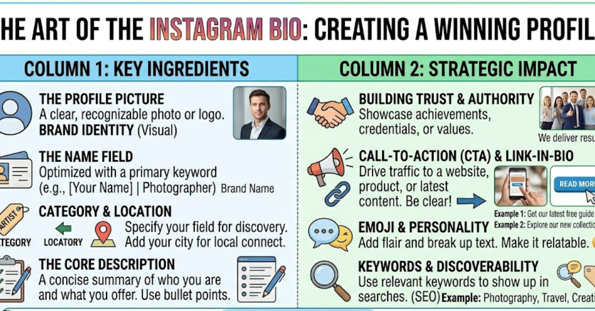 Instagram Bio Ideas: Tips, Examples & Optimization Guide