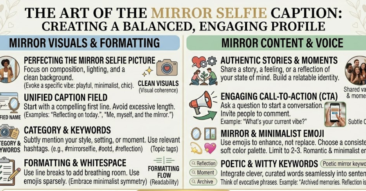 Mirror Selfie Caption Ideas for Instagram Photos