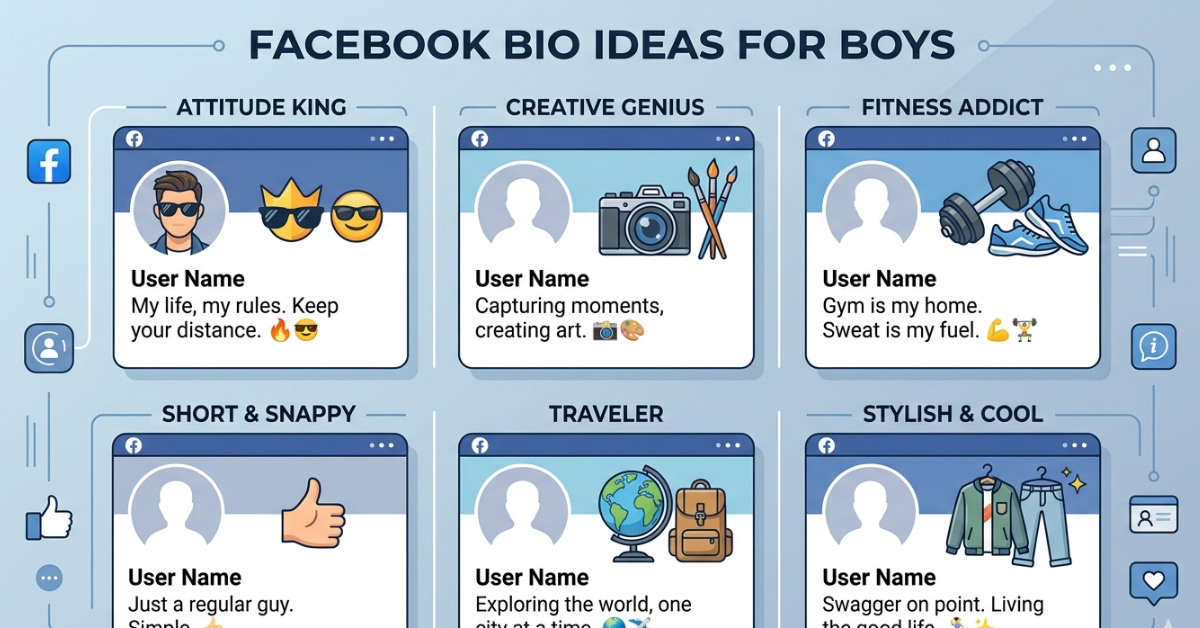Facebook Bio for Boys: Stylish & Cool Ideas