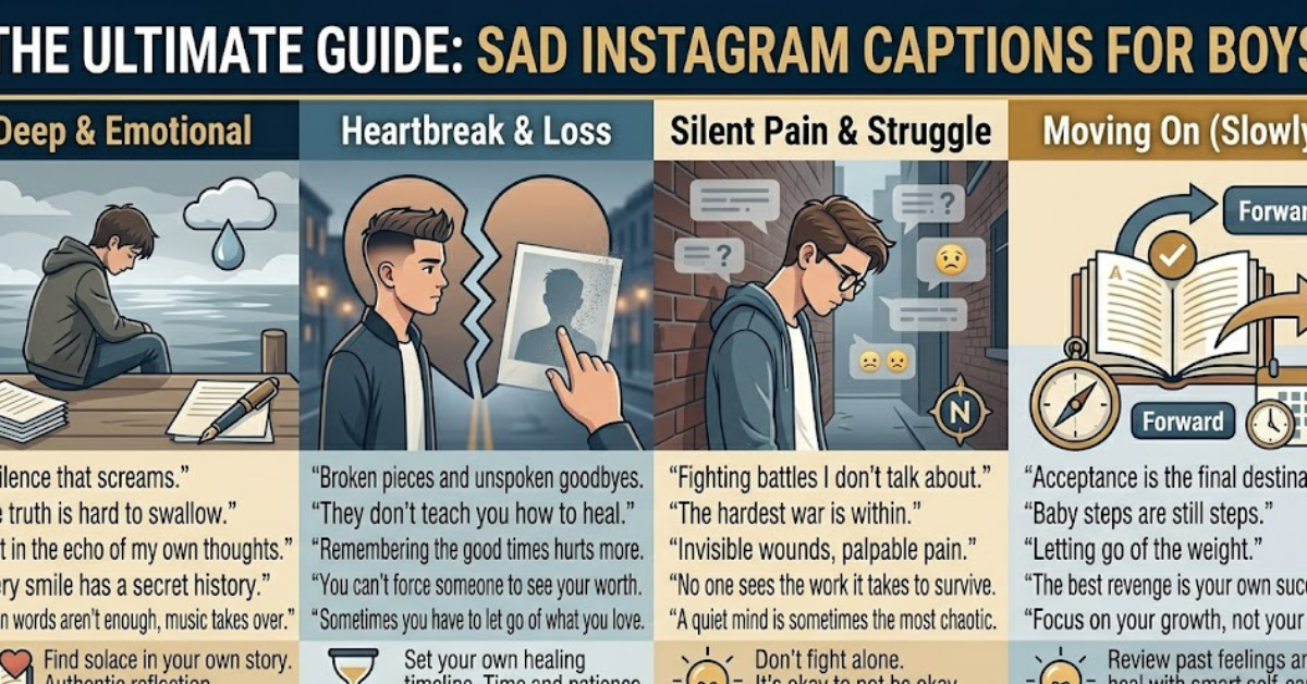 Sad Captions for Instagram for Boy (Deep & Real)