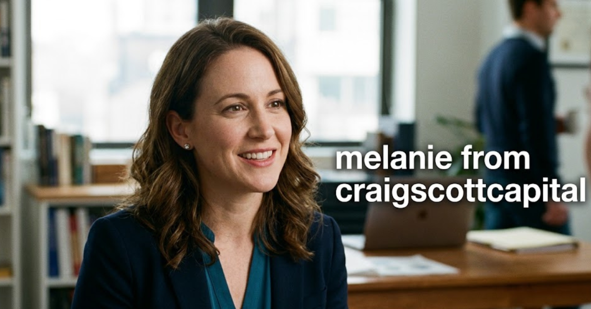 Melanie From CraigScottCapital: Understanding the Name Behind the Interest