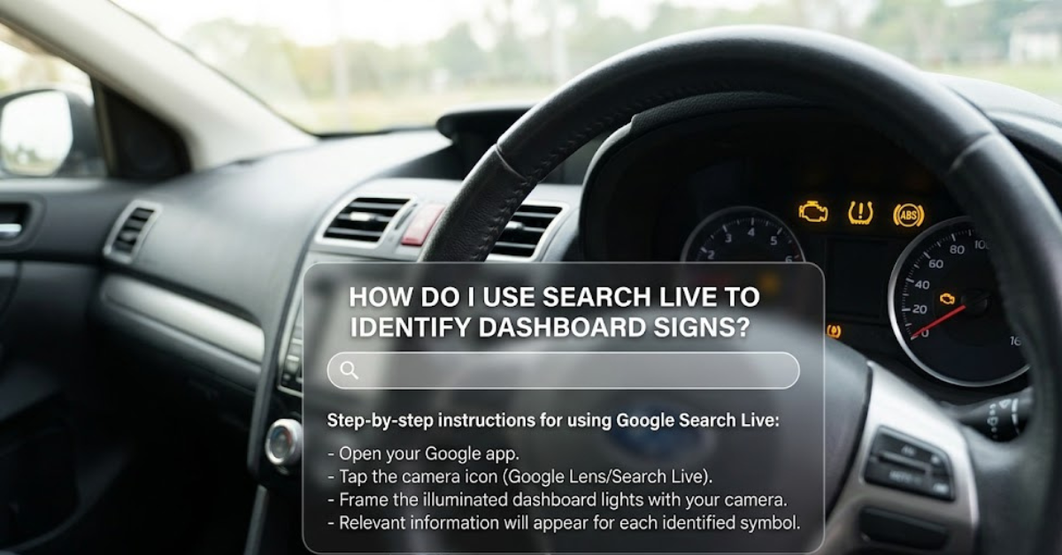How Do I Use Search Live to Identify the Signs Showing on My Car Dashboard?