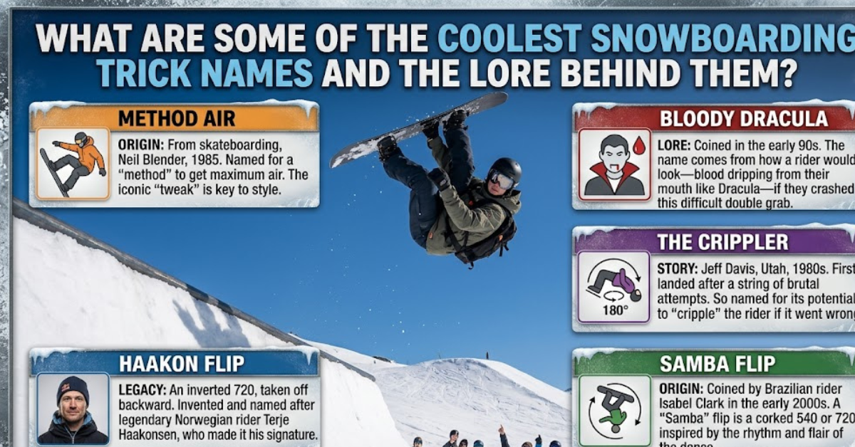 What Are Some of the Coolest Snowboarding Trick Names and the Lore Behind Them?